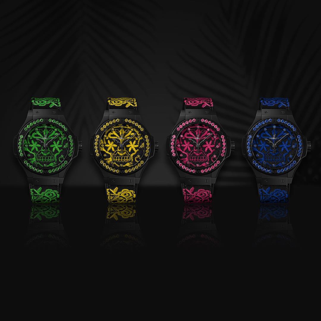 Đồng hồ Hublot BigBang Broderie Sugar Skull Fluo